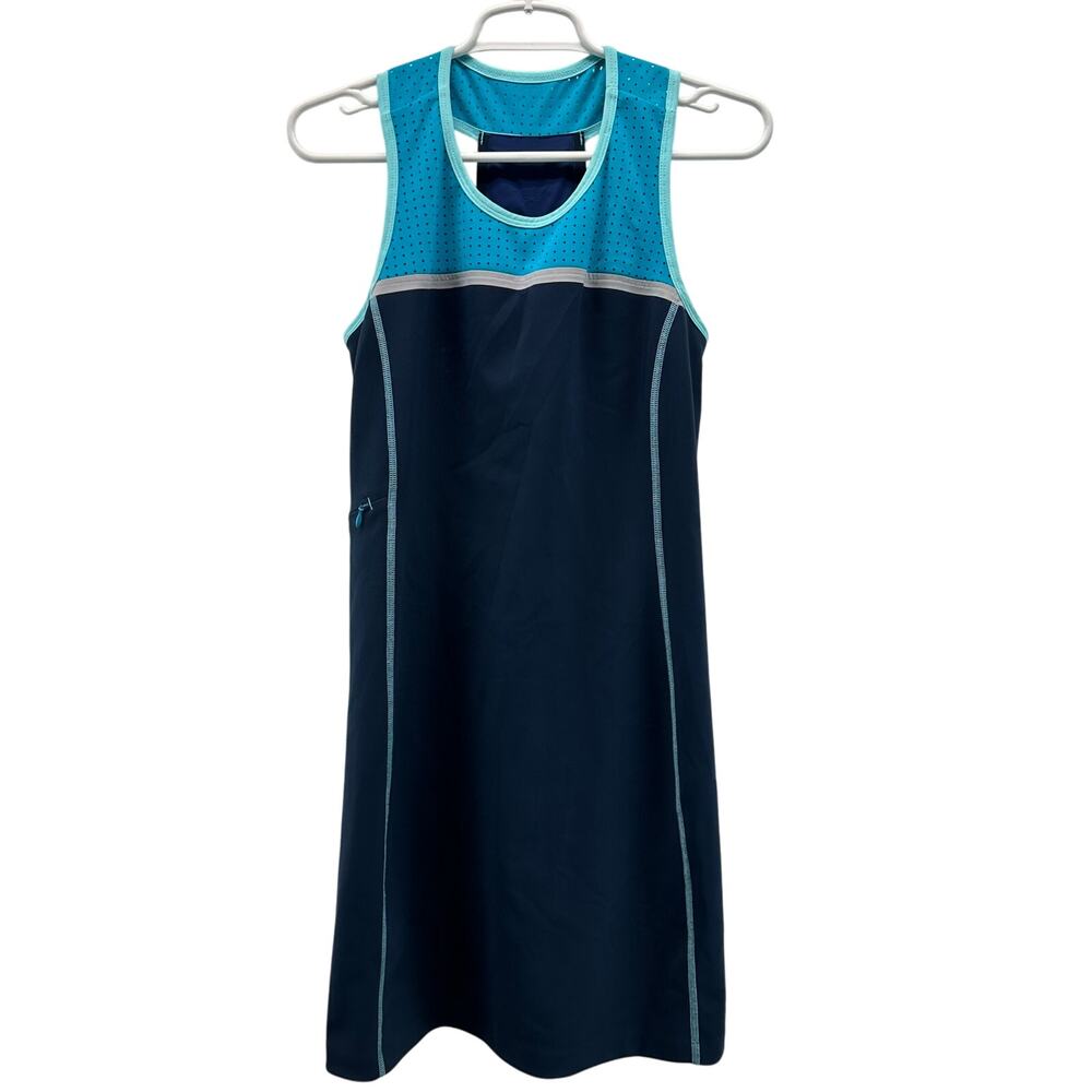 Title Nine Twisted Sister Blue Teal Dress Summer Beach Athleisure Small
